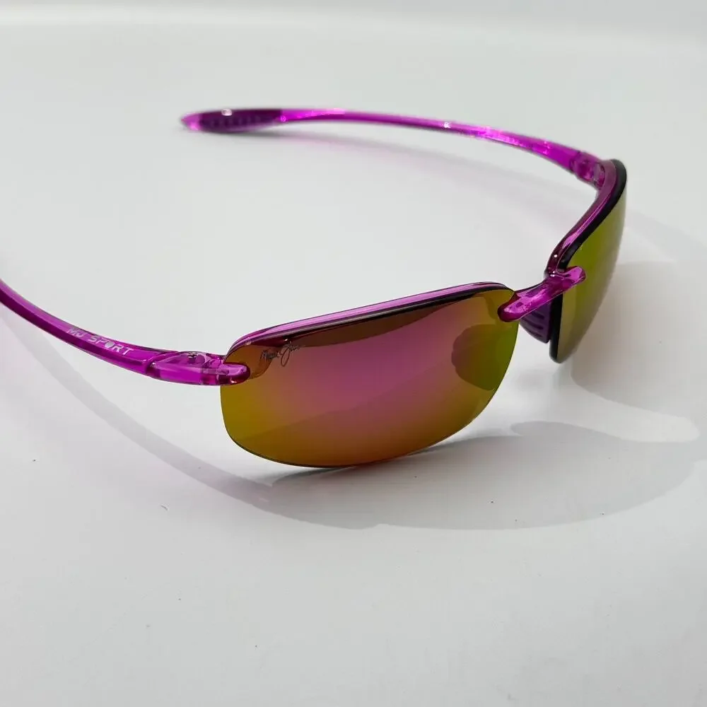 Maui Jim Sunglasses Ho'okipa MP MJ0407 006 Transparent Pink Wrap Polarized Lens